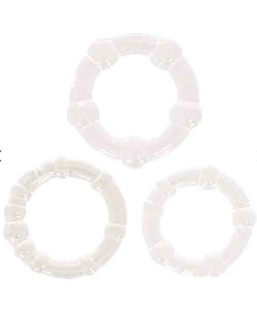 Anillos Erectores con Perlas – Set de 3