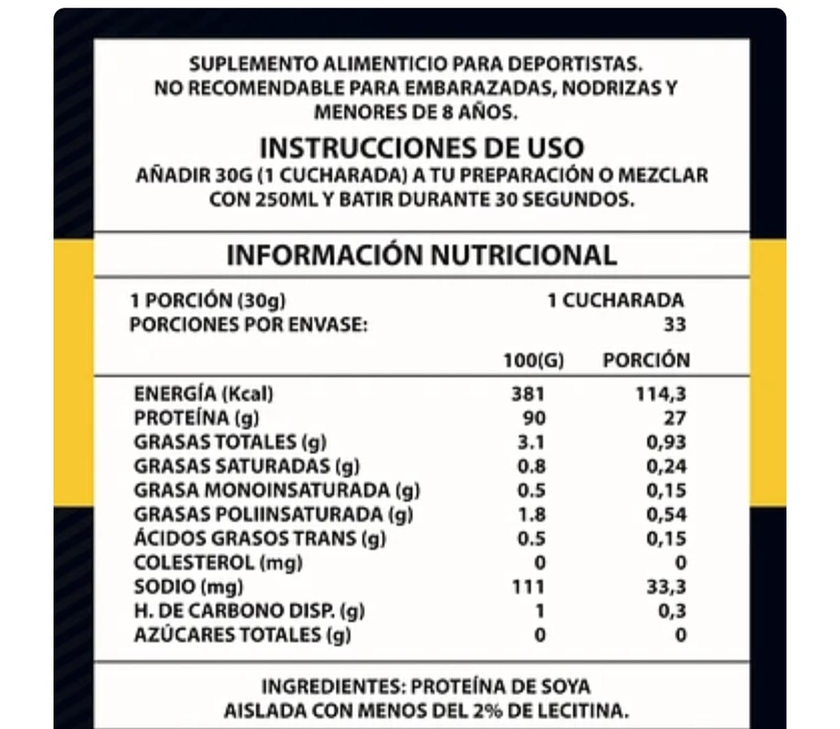 Proteína Vegetal Aislada de Soya 1kg - Vidanova® Suples